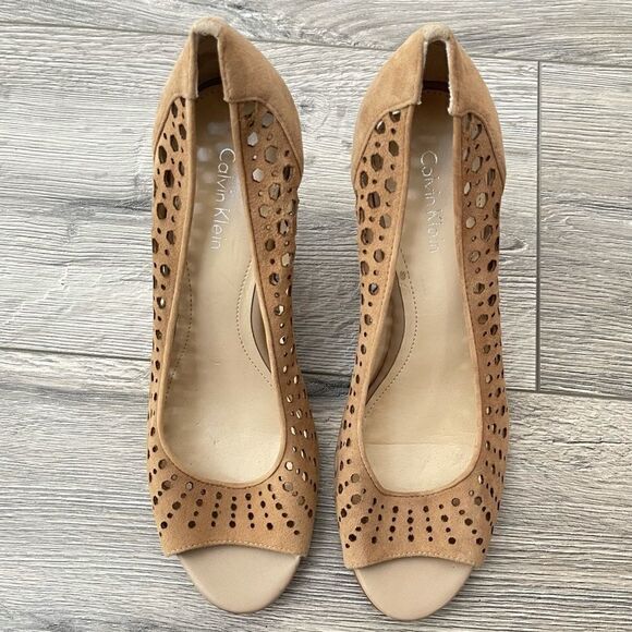 Calvin Klein nude wedges size 7.5 - Picture 4 of 7